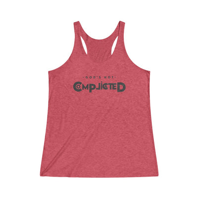 God's Not Complicated Women's Tri-Blend Racerback Tank